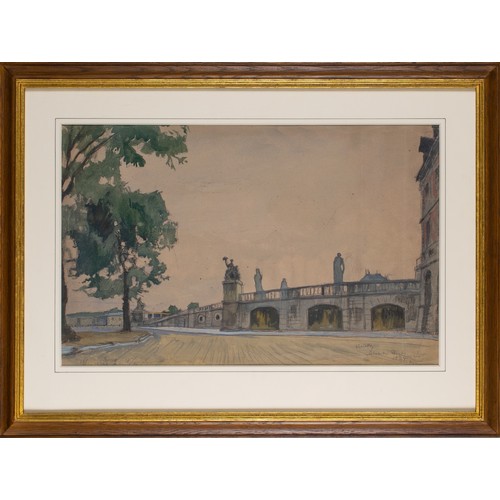 272 - Alexandre Benois (Russian, 1870 - 1960)Versailles, 1924Pen and ink and watercolourSigned and dated l... 