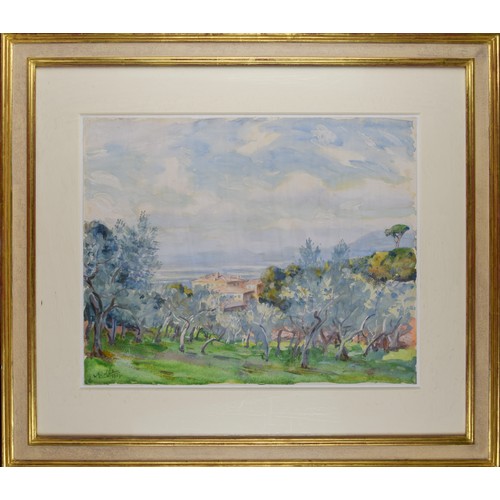 290A - Wilfrid De Glehn (British, 1870-1951)Olive Grove in the South of France 1907WatercolourSigned lower ... 