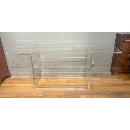 110A - 20th centuryA perspex console tableDimensions:31 in. (H) x 79 in. (W) x 18 in. (D)... 