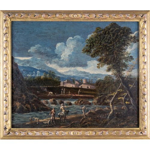 213A - Attributed to Alessandro Magnasco, known as il Lissandrino (1667 - 1749)A river landscape with peasa... 