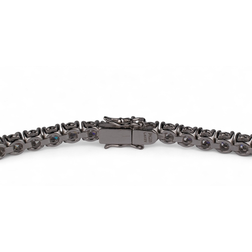 91 - Continental, Circa 1990sA fine diamond line bracelet composed of 42 uniform-sized brilliant cut diam... 