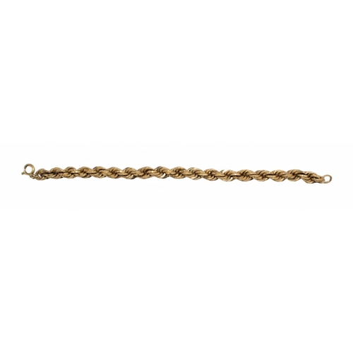 116 - ContinentalCirca 1950An 18 carat yellow gold rope twist braceletWeight: Approx. 14.8 gramsDimensions... 