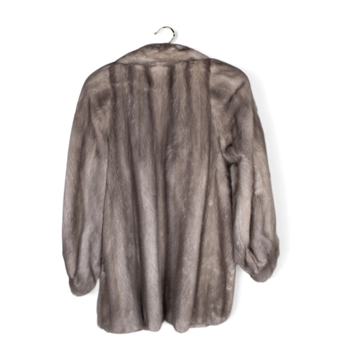 165 - Fabian, London1980s A grey mink fur jacket with grey silk lining