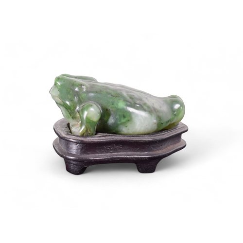 342 - Chinese19th CenturyJade toadProperty of a gentlemanFrom the collection of Peter Roe... 