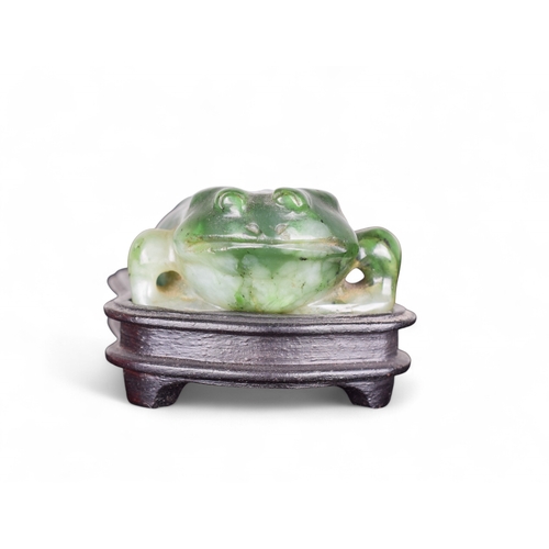 342 - Chinese19th CenturyJade toadProperty of a gentlemanFrom the collection of Peter Roe... 