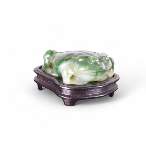 342 - Chinese19th CenturyJade toadProperty of a gentlemanFrom the collection of Peter Roe... 