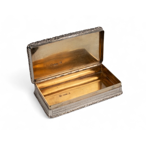 380 - English, EdwardianA small silver box with foliate decorationsHallmarked 'GSC' BirminghamWeight: Appr... 