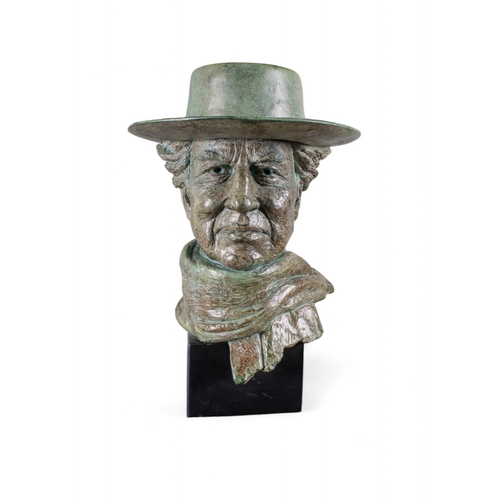 395 - Lyn Kramer (born 1942)Portrait bust of the poet & writer Robert Graves (1895-1985) Bro... 