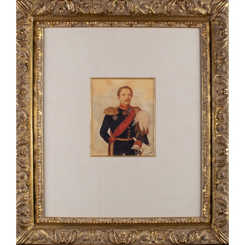 584 - 19th CenturyPortrait of Cossack General Michael Grigorievich Khomutov (1795-1864)Watercolour on pape... 