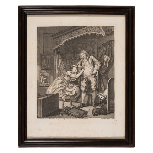 621 - William Hogarth (English, 1697-1764)Before and After1736Engravings, excellent first impressions, Pau... 