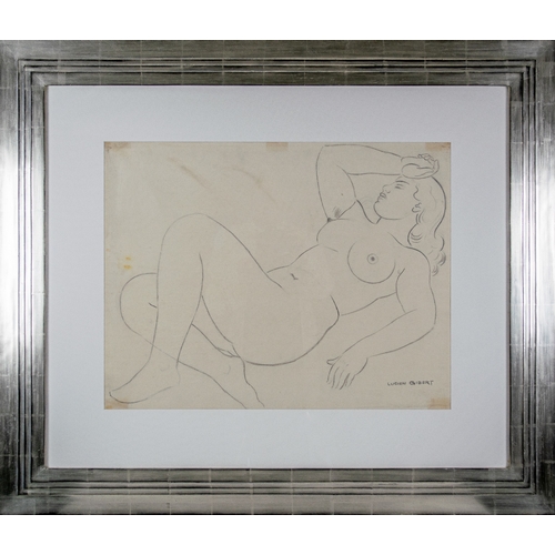 630 - Lucien Gibert (French, 1904-1988)A reclining nudeGraphite on paperSigned lower rightDimensions:(Fram... 