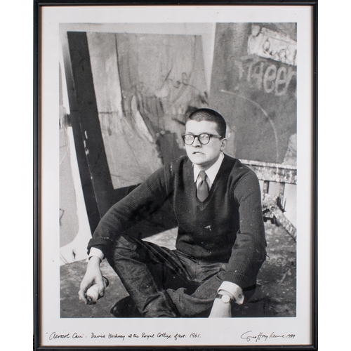 641 - Geoffrey Reeve (British, 1932-2010)Six photographs of David Hockney, Derek Boshier and Peter Crutch ... 