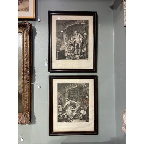 621 - William Hogarth (English, 1697-1764)Before and After1736Engravings, excellent first impressions, Pau... 