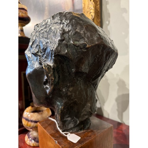 399 - Auguste Rodin (French, 1840-1917)Head of Pierre de Wiessant1900Bronze with a black patina with light... 