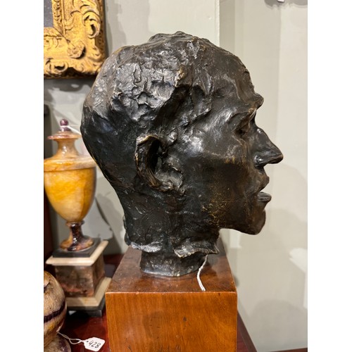 399 - Auguste Rodin (French, 1840-1917)Head of Pierre de Wiessant1900Bronze with a black patina with light... 