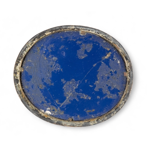 56 - Early 19th centuryA fine micro mosaic oval plaque with two men drinking in a woodland setting, (af).... 