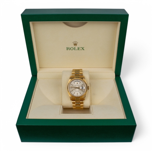 79 - RolexOyster Perpetual Day Date Superlative Chronometer watch, in eighteen carat yellow gold. Case nu... 