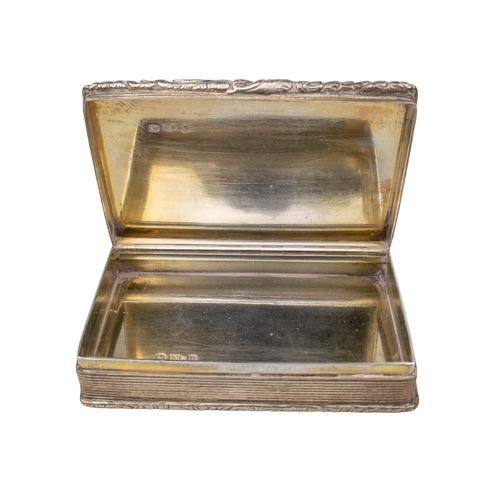 183 - Two silver snuff boxes[a] A George IV silver snuff box. Hallmarked Birmingham, 1827.[b] A Victorian ... 