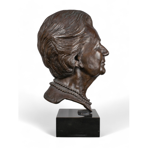 210 - Margarita HernandezPortrait bust of Baroness Margaret Thatcherc. 2008Bronze, edition of 2Signed 'M H... 