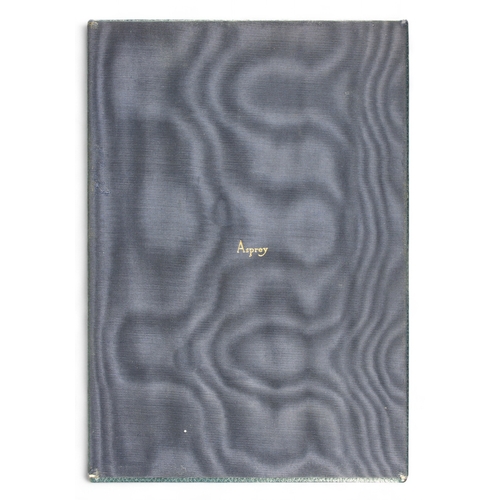 211 - Asprey, LondonA navy blue leather notepad, with detached inset page Together with a copy of Mar... 