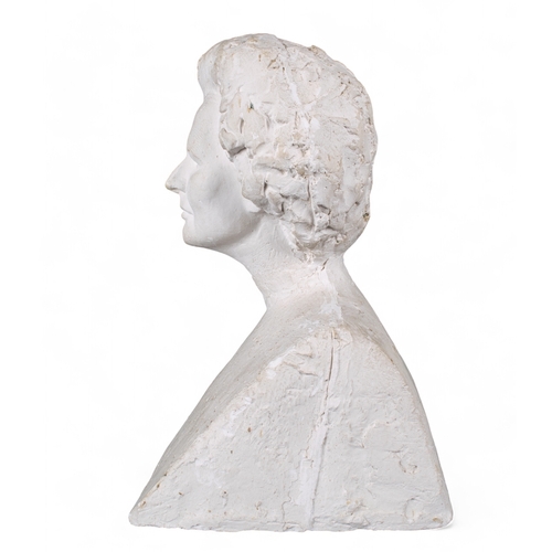 228 - Oscar Nemon (Croatian, 1906-1985)Portrait bust of Baroness Margaret Thatcher, facing square onPlaste... 