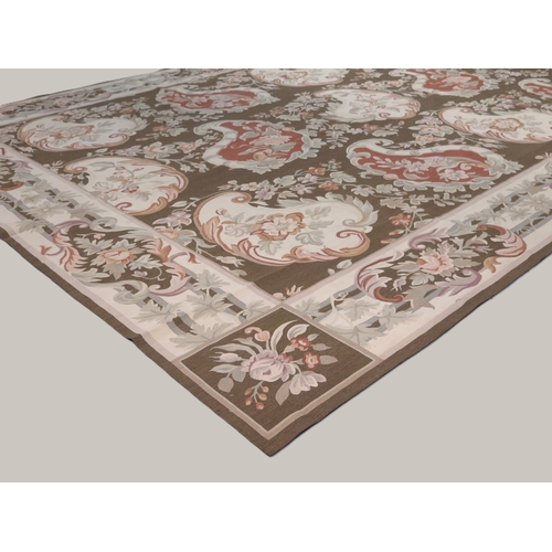 315 - Continental18th CenturyA fine Aubusson carpet with rare Savonnerie designDimensions:367 cm (L) x 275... 