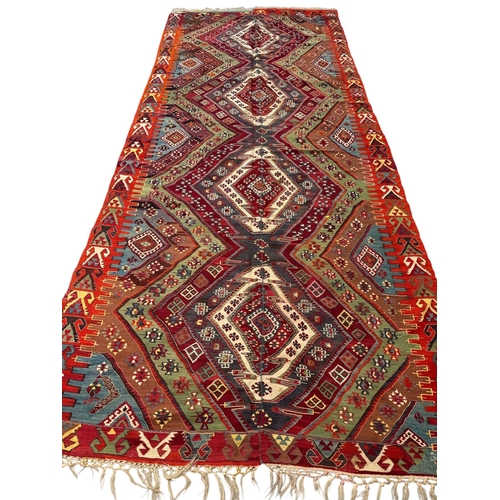 326 - An antique, Anatolian kilimDimensions:480 cm (L) x 200 cm (W)