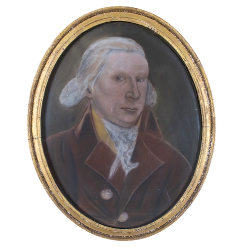 410 - 19th centuryPortrait of Thomas Smith Pastel on canvas in an oval gilt frameInscribed verso... 