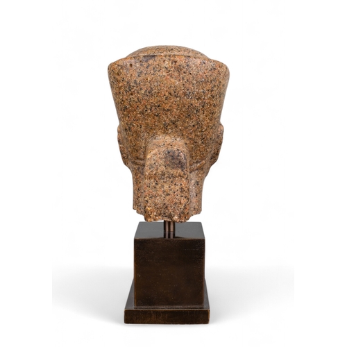 554 - Egyptian (?)A granite head of Pharaoh, with frontal uraeusDimensions:8 in. (H)... 