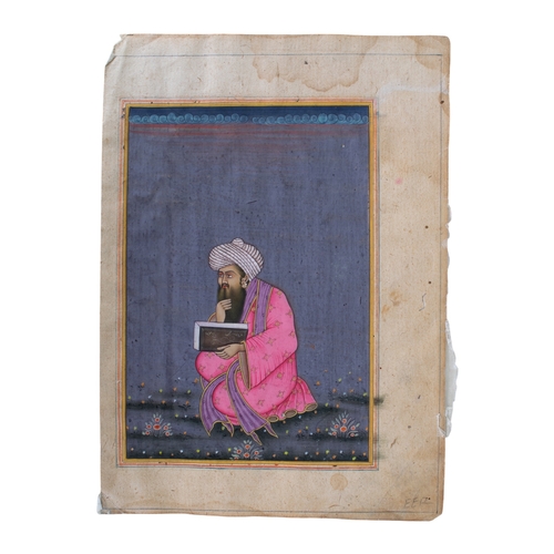 567 - Persian19th centuryA pair of portrait miniatures, with calligraphy to margins and versoTo be sold wi... 