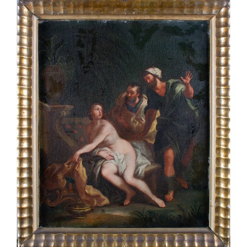 357 - Italian17th century (?)A pair of Biblical scenes depicting Bathsheba and SusannaOil on canvasDimensi... 