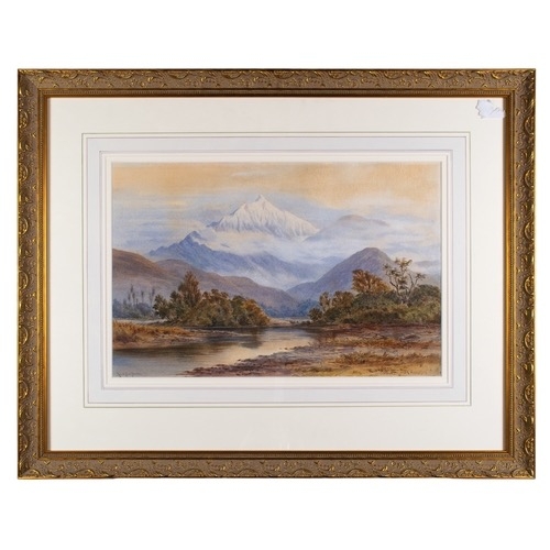 433 - Laurence William Wilson (1852 - 1912)A pair of mountainous landscapesWatercolourTo include:[a] Mount... 