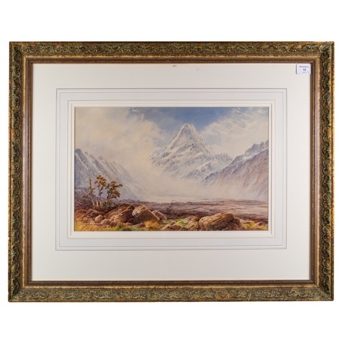 433 - Laurence William Wilson (1852 - 1912)A pair of mountainous landscapesWatercolourTo include:[a] Mount... 