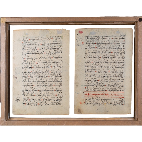 523 - 20th centuryA collection of framed Indo-Persian manuscript leavesTo be sold without reserve... 