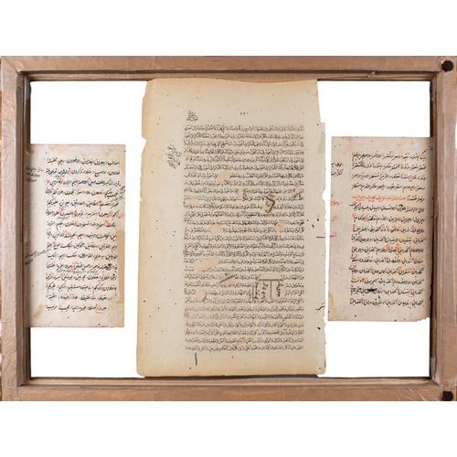 523 - 20th centuryA collection of framed Indo-Persian manuscript leavesTo be sold without reserve... 