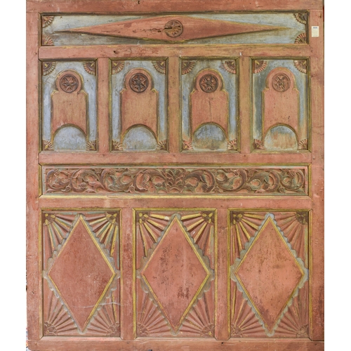 530 - 19th century, Javanese (?)A polychrome carved wood screenTo be sold without reserveDimensions:66 in.... 