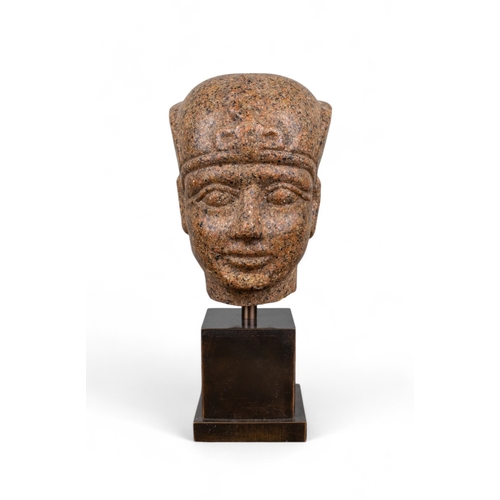 554 - Egyptian (?)A granite head of Pharaoh, with frontal uraeusDimensions:8 in. (H)... 