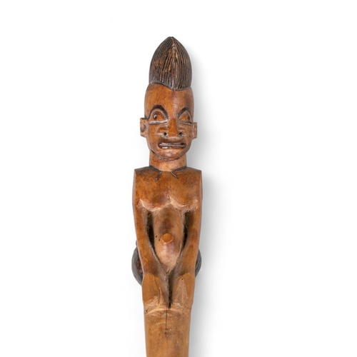 568 - Burkina FasoA carved chieftain's staffMountedDimensions:26 in. (H)... 