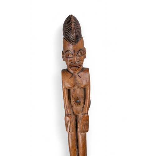 568 - Burkina FasoA carved chieftain's staffMountedDimensions:26 in. (H)... 