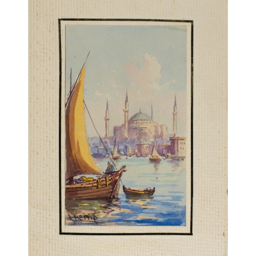 576 - Serif Rankgorur (Turkish, 1887-1947)A view of the Blue MosqueWatercolour on paperSigned lower leftIn... 