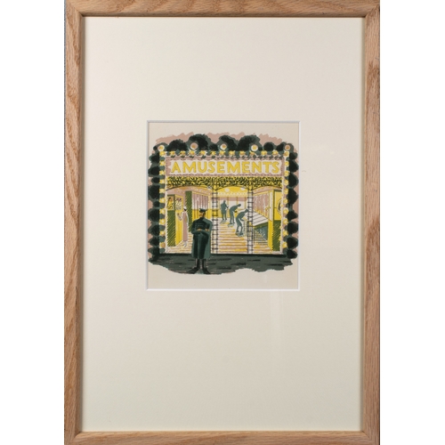 598 - Eric Ravilious (British, 1903-1942)Amusement Arcade1938Original lithograph, from 'High Street', prin... 