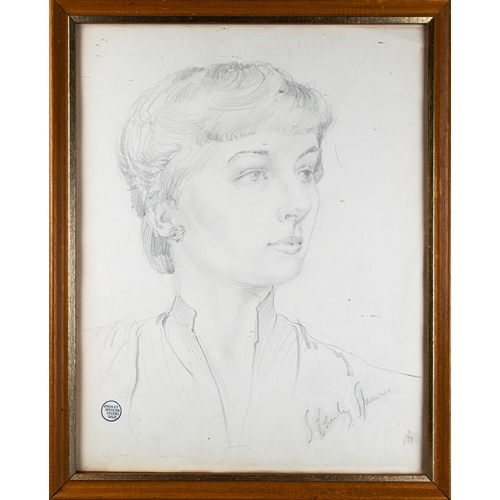 600 - Stanley Spencer (British, 1891-1959)A portrait of a ladyPencil on paper Signed lower right, 'Stanley... 