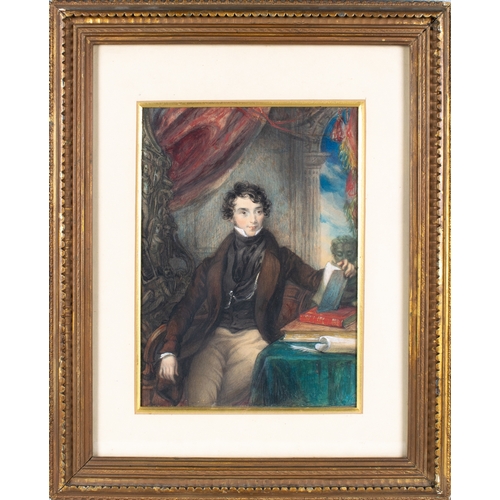 605 - Attributed to Alfred d'Orsay, the comte d'Orsay (French, 1801-1852)Portrait of a gentleman, traditio... 