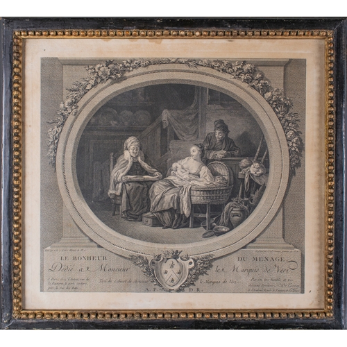 622 - Two engravings by Nicolas de Launay (French, 1739-1792) [a] After Jean-Baptist Le Prince (Frenc... 