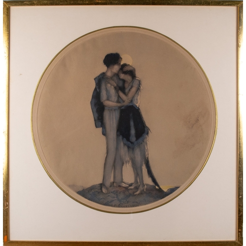 629 - Georges-Pierre Guinegault (1893-1982)French, c. 1920Four Scenes of Lovers Drypoint and Aquatint Limi... 