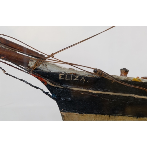 678 - 19th/20th centuryA model of the ship ElizaDimensions:15 in. (H) x 19 in. (L) x 6 in. (W)... 