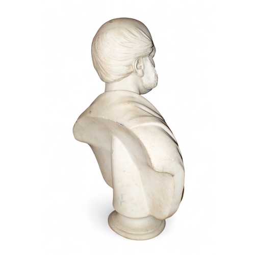 686 - 19th centuryA marble bust of a gentlemanDimensions:31 in. (H) x 20 in. (W) x 11 in. (D)... 