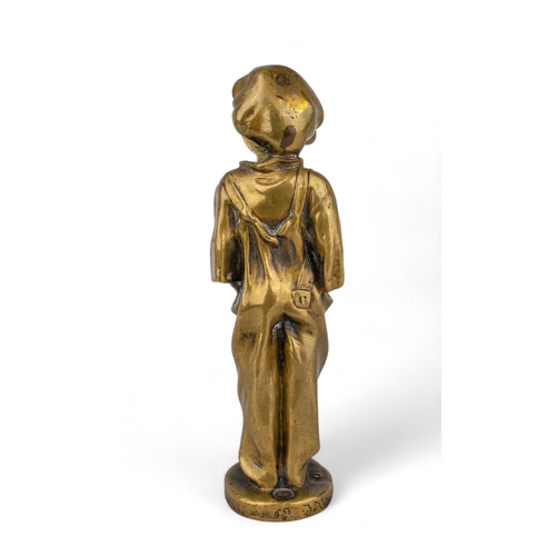 704 - Jean Verschneider (French, 1872-1943)The KidBronze and ivoryInscribed 'The Kid' and signed '62 J. Ve... 