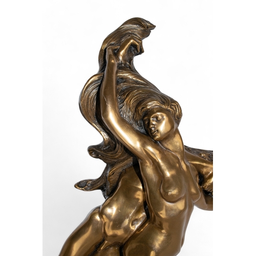 709 - Giovanni Schoeman (South African, 1940-1981)Harmony, Two nudesBronzeDimensions:18 in. (H) x 12 in. (... 