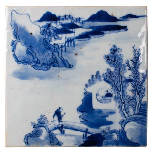 722 - A mixed lot of blue and white chinaTo include:[a] 19th century, Two Kangxi vases[b] 18th century, A ... 